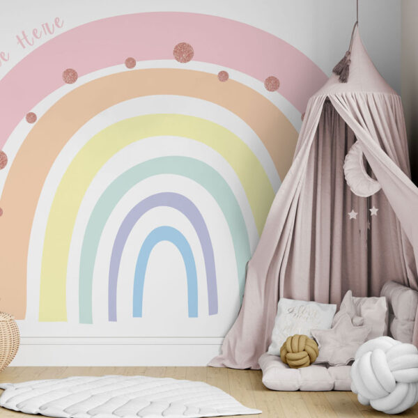 Bright Rainbow Wall Mural
