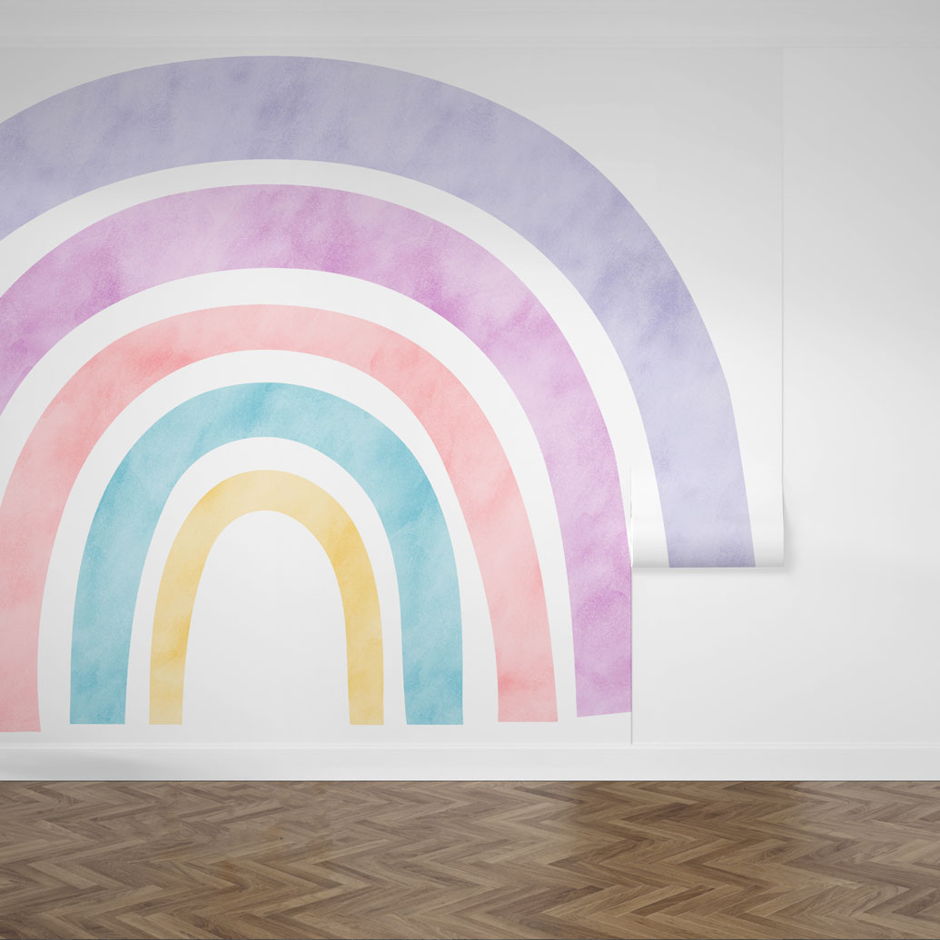 Watercolor Rainbow Wall Mural - Image 2